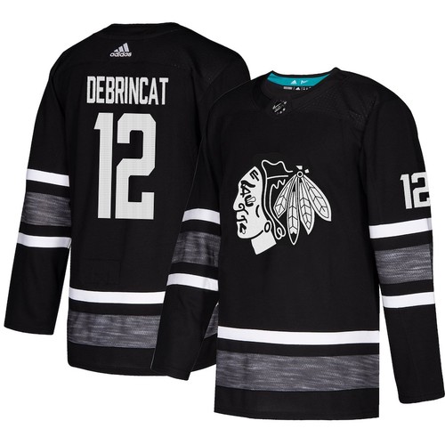 Chicago Blackhawks Trikot #12 Alex DeBrincat Schwarz 2019 All-Star Game Parley